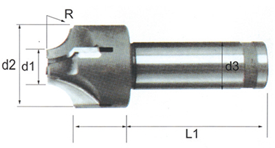 焊接式钨钢内R角铣刀4刃G